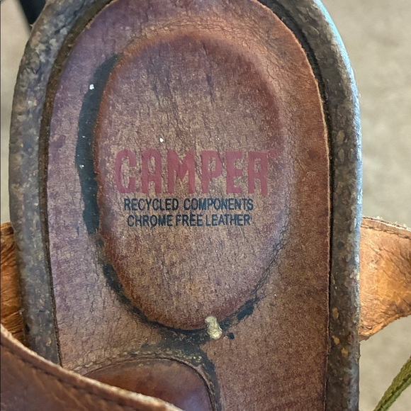 Camper Brown Strappy Leather Sandals size 37 - Picture 2 of 8